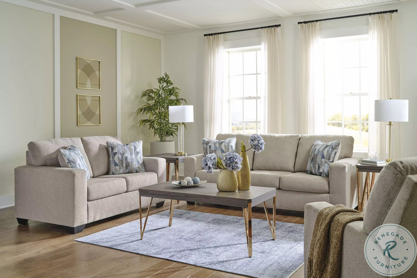 Deltona Queen Sofa Sleeper, Love Seat and Recliner