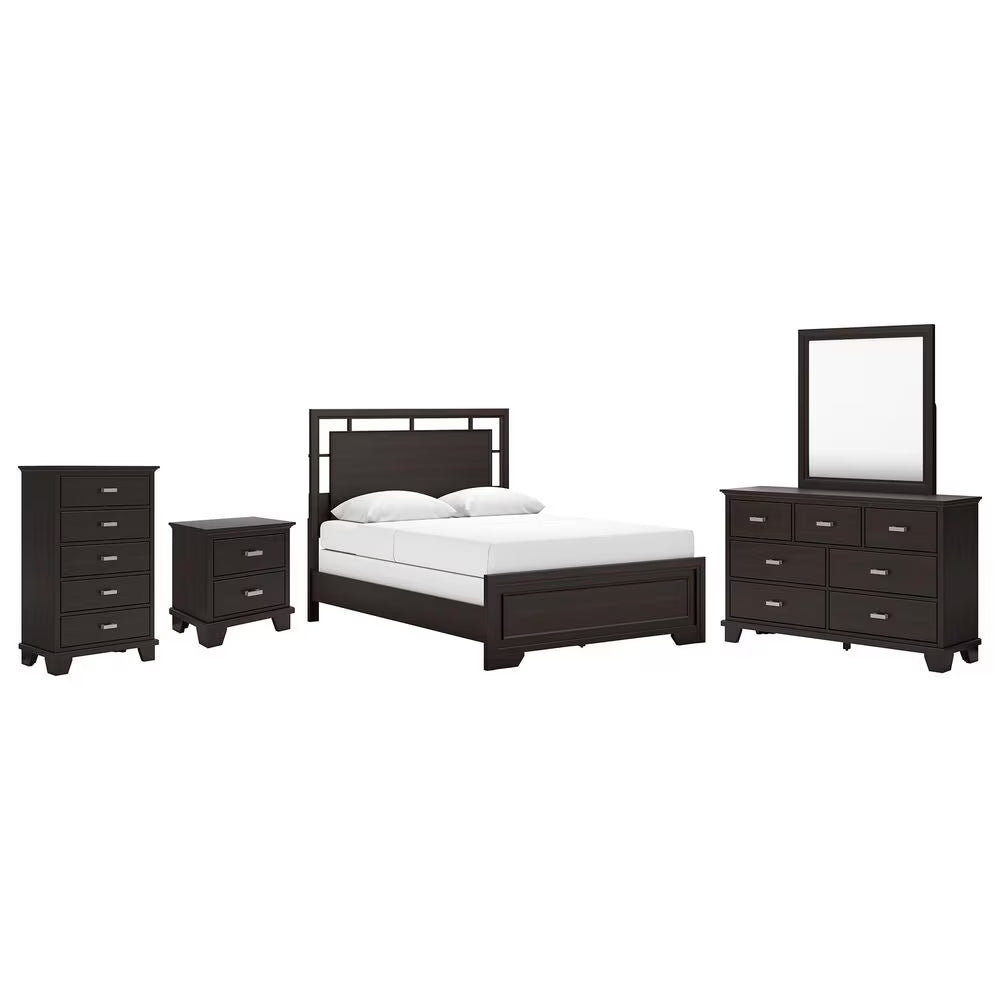 Covetown Queen Panel Bed 5 PC Set
