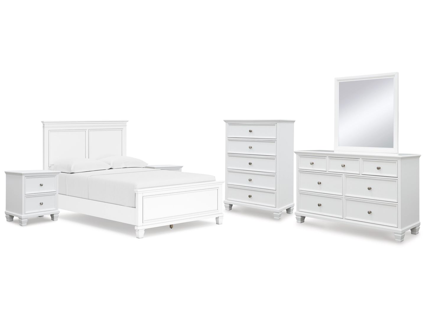 Fortman White Panel Bedroom Set