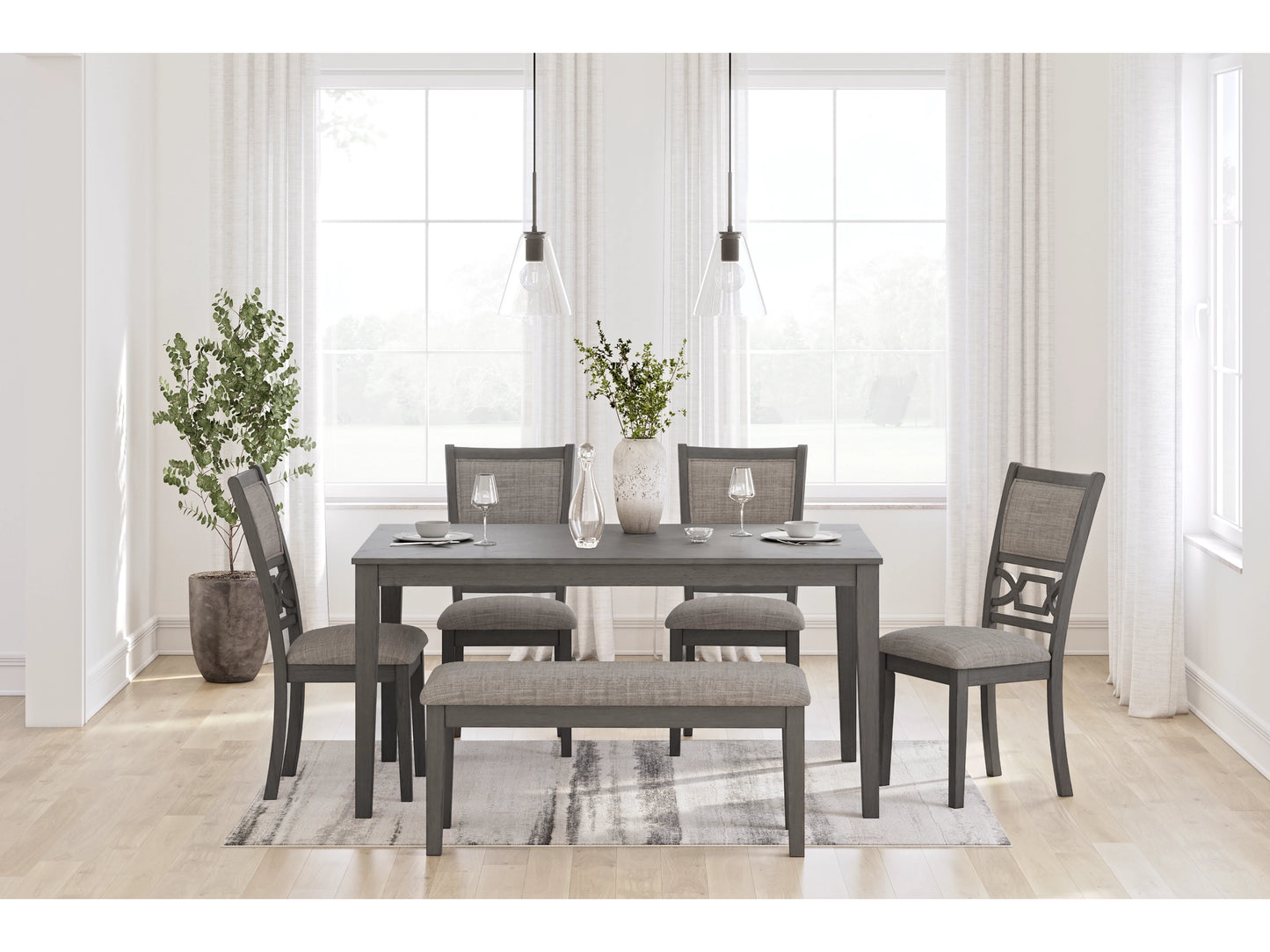 Wrenning Dining Room with a Bench Set
